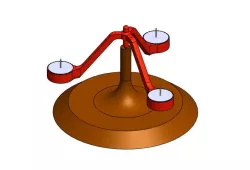 Pendulum Candle Holder (Porta velas de Péndulo para 3 velas de Té)