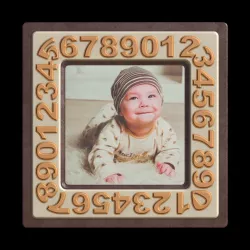 Picture Frame Smiling Baby with Woolen Hat on the Carpet Low-poly  3D model