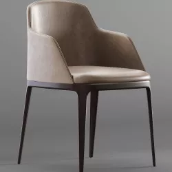 Poliform GRACE leather chair 3D model