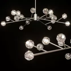 Restoration Hardware BOULE DE CRISTAL ROUND CHANDELIER 72 Nickel 3D model