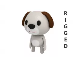 Rigged Dog 3D model
