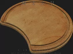 Round Chopping Board  Low-poly  3D model