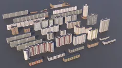 Russian buildings pack 3D model