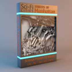 Sci-Fi Manhattan Streets 3D model