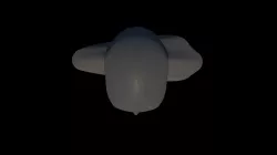 Simple Face  Low-poly  3D model