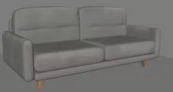 sofa obj fbx dae mb ma texture file Low-poly  3D model
