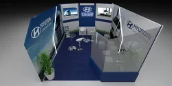 Stand for vehicle sales 3D model
