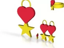 star heart jewelry set