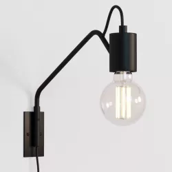 Swing Arm Wall Lamp Black 3D model