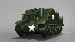 Tank 002 Howitzer Motor Carriage m7 3D model