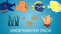 Underwater Pack Low-poly  3D model