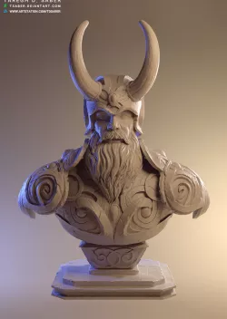 Viking - 3d model bust  3D model