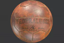 Vintage Soccer Ball Federale 102 Italy 1934 3D model