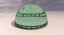 Voronoi building exterior structure and base 3D model