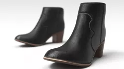 woman shoes low boots 3D model