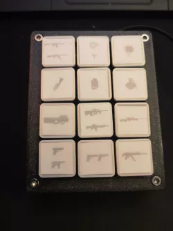 12 Button Macro Keyboard with printable Keycaps