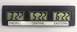 3 Time Zones Clock