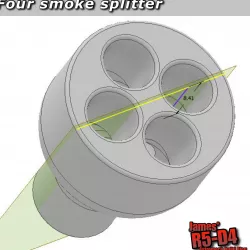 4 way Y smoke splitter