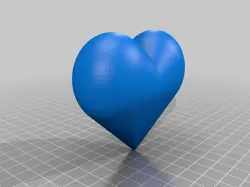 Better Heart parametric openSCAD Love Symbol