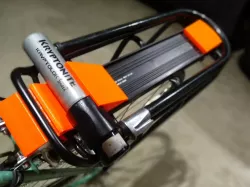Bicycle U-Lock Holster for Track Bike Rack