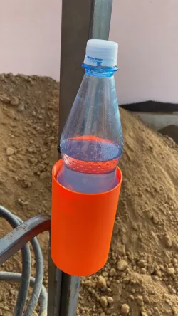 Bottle holder for squared timber / square tubing