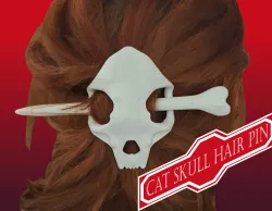 Cat Skull Hair pin