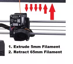 Cleaning with cold pull->220degrees->235degrees->250degrees->260degrees->100degrees--> PULL