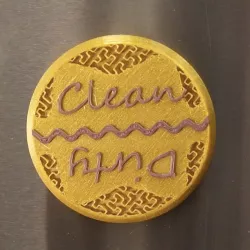 Dishwasher Clean or Dirty Indicator Maker Coin