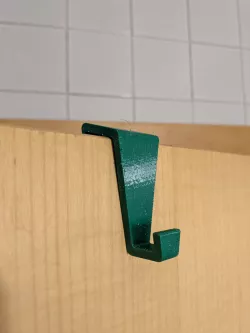 Door hook to fit wooden doors and hang light loads