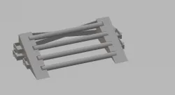 Dowel stand w/drawers