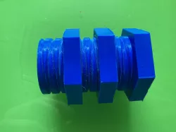 Dual threaded bolt and nut toy