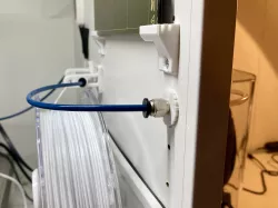 Filament 18mm wall feedthrough with M6 PTFE couplings