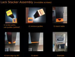 Lack Stacker (invisible screws)