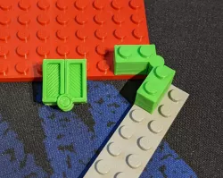 Lego compatible Hinge Brick 2x2 prints in place!