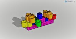 STL file lego flower pot/bucket with handle 💐・3D printable model
