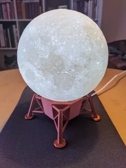 Lunar lander base for Moon Lamp
