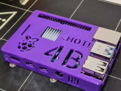 Raspberry Pi 4 B Low Profile Case (Zip Tie Mountable)