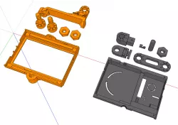 Raspberry Pi and 7" screen case - with mounting arm for 2020 extrusion
