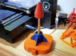 Rubber Band Rocket Push-Button Launch Pad