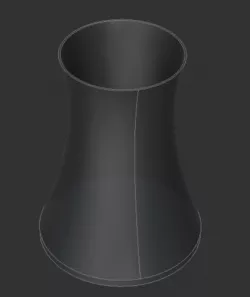 Simple Hyperbolic Cooling Tower Shape