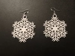 Snowflake earrings or Christmas tree decorations