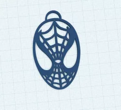 Spiderman Face Mask Keychain Spider-man