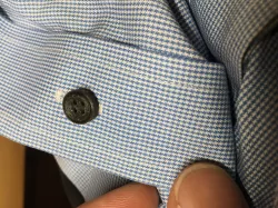 Standard size shirt buttons