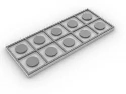Ten frame magnetic math instructional tool