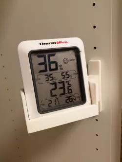 Thermometer Holder (ThermoPro TP50) for Non-damaging 3 pin base plate for usage in Ikea Platsa