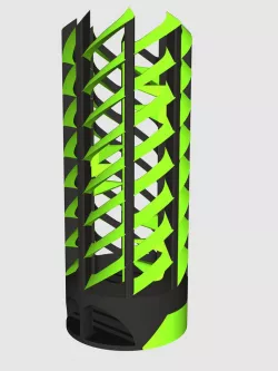 V4 Crazy Lime Twisted Dice Tower (12mm or less atm) with 14 Hidden Micro SD Slots