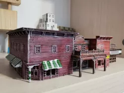 Z scale Gaslight theatre town block