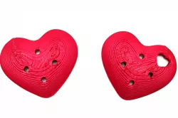 3D heart button valentines day