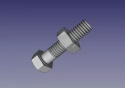 3D printable M5 Hex Screw and Nut
