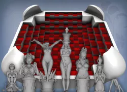 4 Player Chess Board + Nude Chess Set